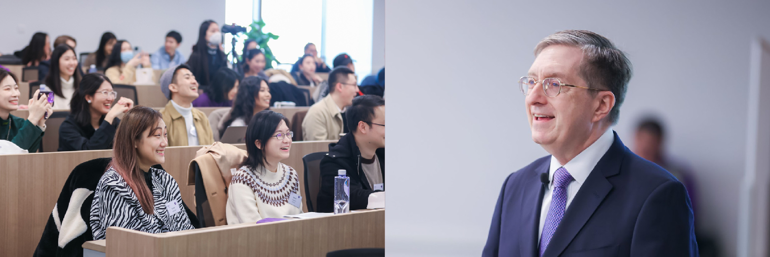 students laughing during Vice Chancellor Lehman's GPS Once More lecture