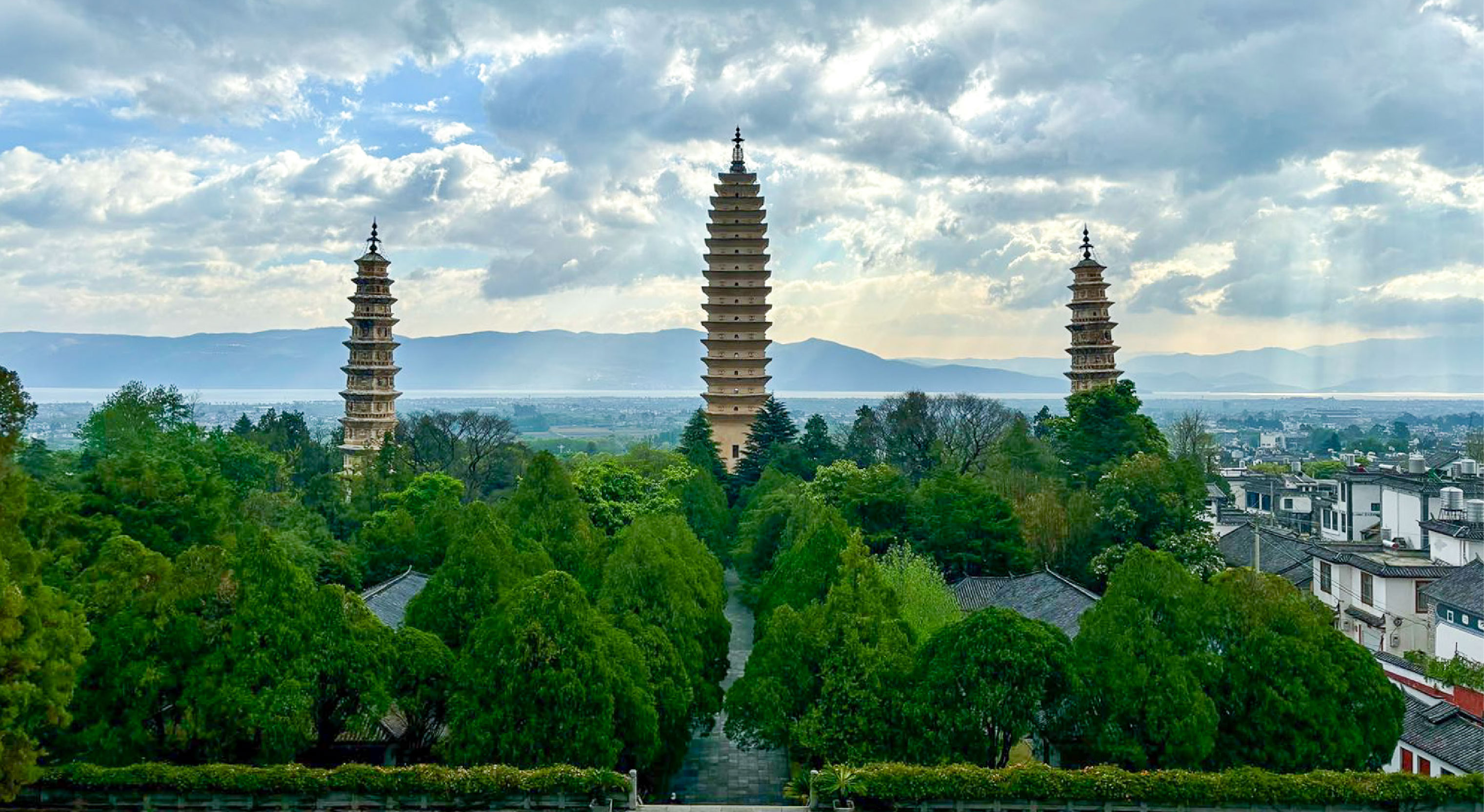 Three Pagodas in Dali