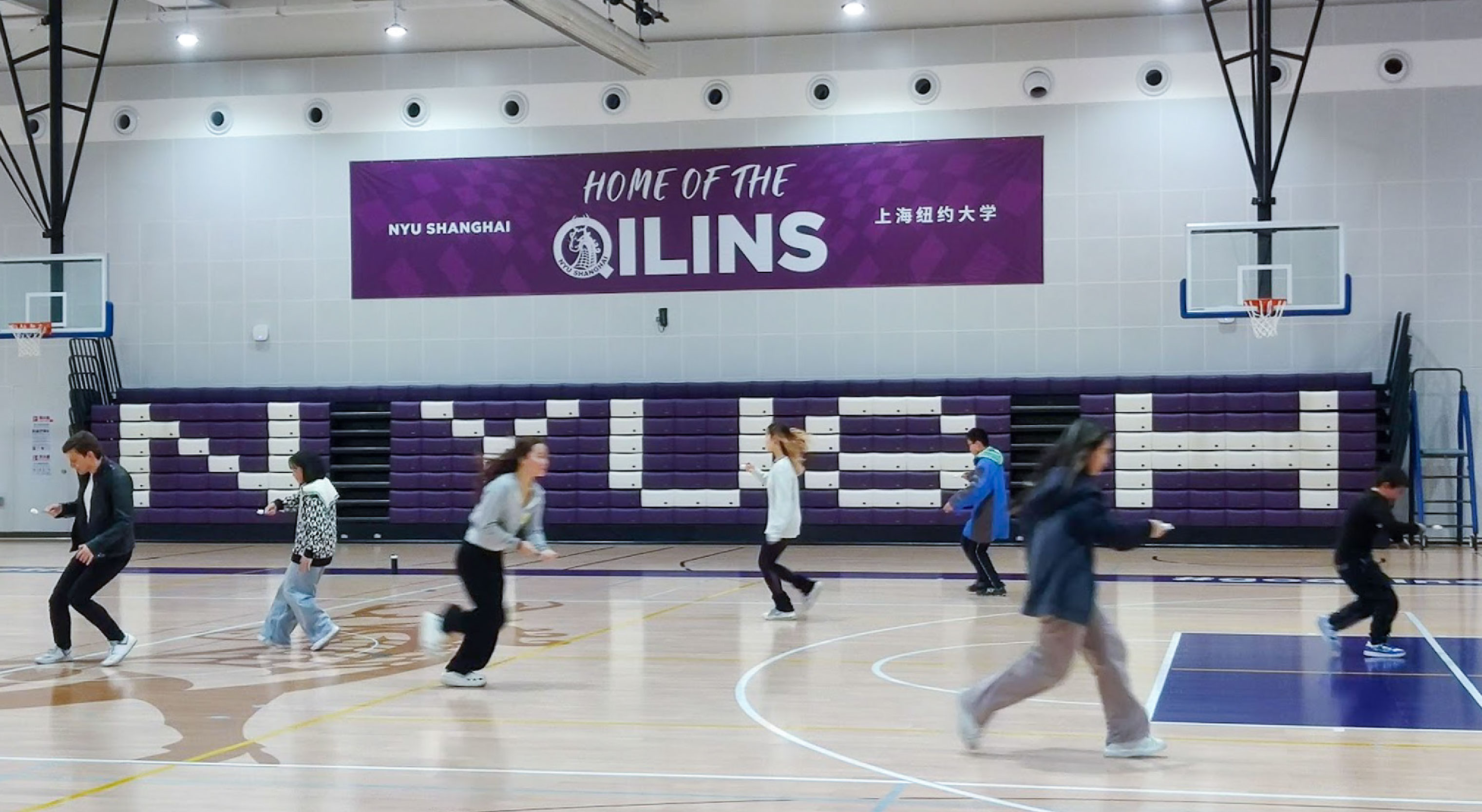 children playing games in a gym