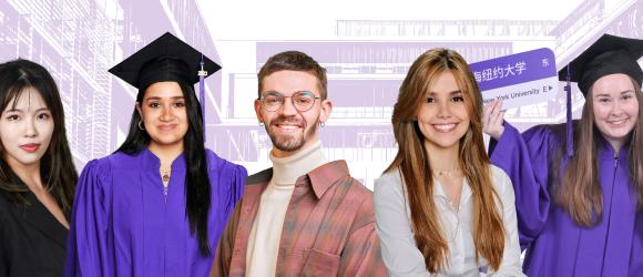 a collage of the graduate's heads 