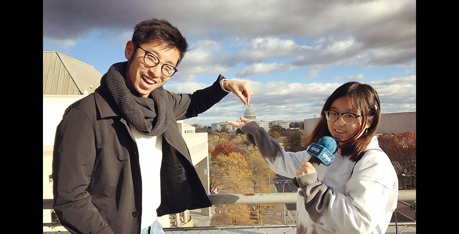 A photo taken from the Newseum, a dynamic, engaging and interactive museum of news, which includes the US Congress and beautiful autumn of DC. -Danni Wang (Washington DC)