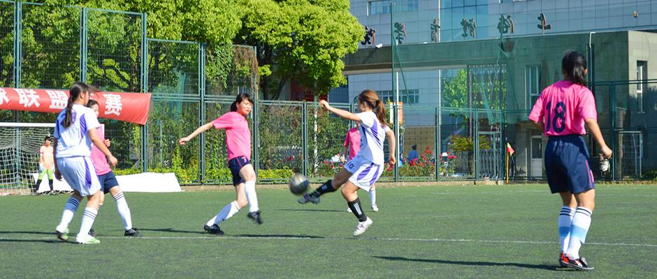 NYU Shanghai 3:1 beat Shanghai Normal University women's soccer team on Thursday. May 21, 2015. (Photo by Ronak Uday Trivedi)