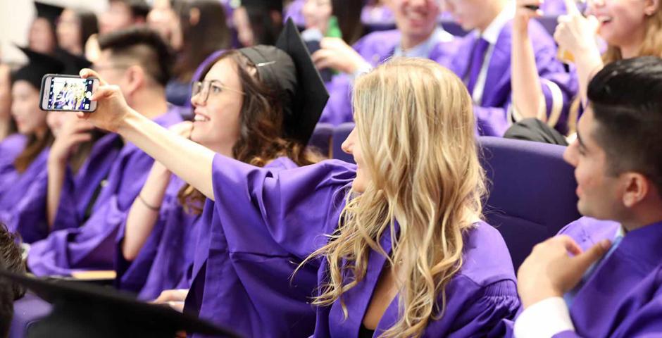 NYU Shanghai's Class of 2018 were honored at a commencement ceremony held at the Shanghai Oriental Arts Center. （Photo by: NYU Shanghai）