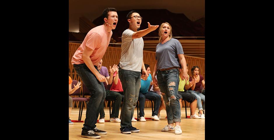 2015 NYU Shanghai Reality Show took place on September 11, 7:30pm, at Shanghai Symphony Hall. The Reality Show is an hour long musical performance created by members of the Class of 2018. (Photo by Dylan J Crow)