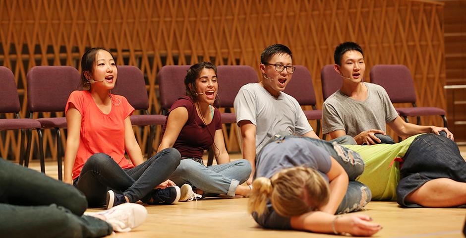 2015 NYU Shanghai Reality Show took place on September 11, 7:30pm, at Shanghai Symphony Hall. The Reality Show is an hour long musical performance created by members of the Class of 2018. (Photo by Dylan J Crow)