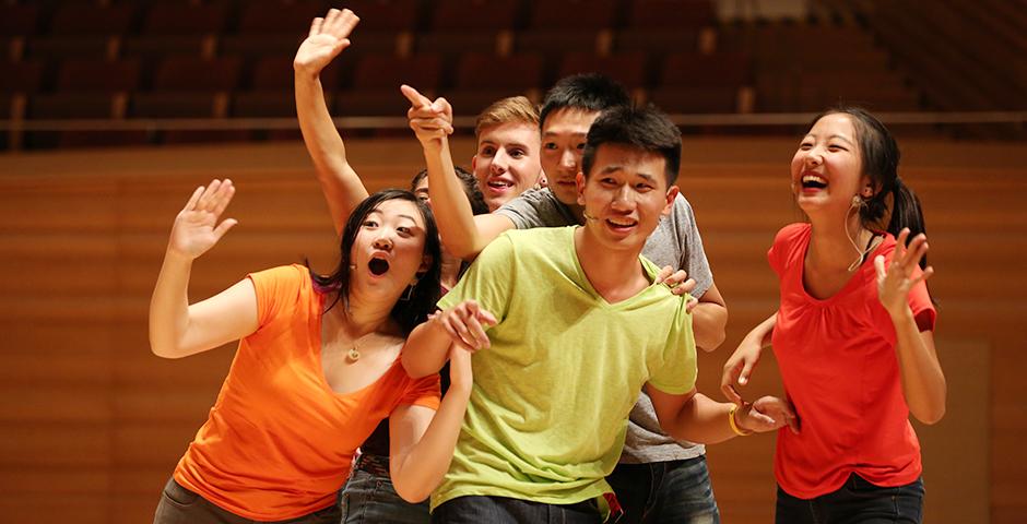 2015 NYU Shanghai Reality Show took place on September 11, 7:30pm, at Shanghai Symphony Hall. The Reality Show is an hour long musical performance created by members of the Class of 2018. (Photo by Dylan J Crow)