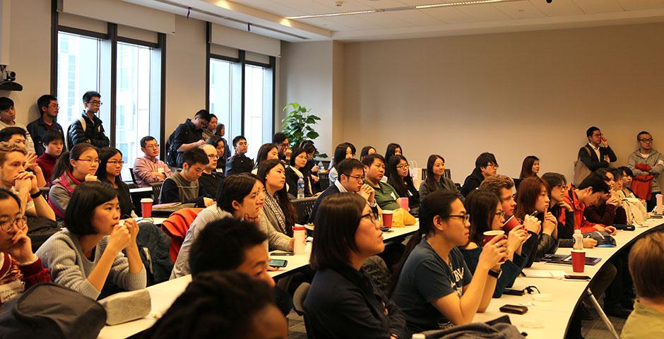 BarCamp returns to NYU Shanghai with a full day of tech-related workshops and presentations for both students and the public. March 14, 2015. (Photo by Sunyi Wang)