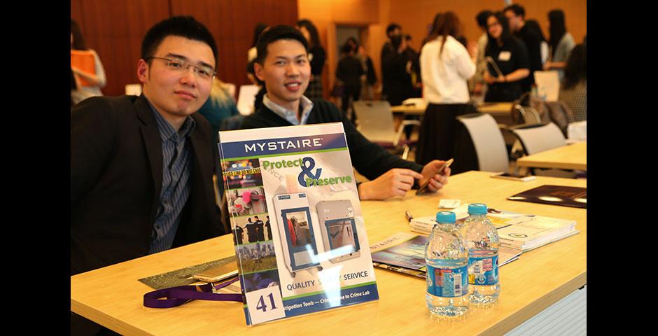 Dozens of organizations ranging from business, finance, arts, media, non-profit, technology, marketing, human resources, consulting, healthcare, and education stopped by NYU Shanghai for the 2015 Summer Internship Fair. March 27, 2015. (Photo by Angie Catalina Aguilar Oyuela)