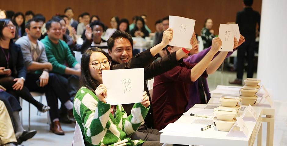 NYU Shanghai Youth League is organizing  its first ever singing competition. The preliminary auditions held on Nov. 9th to Nov. 13th, 2015. The final competition will take place on Nov. 18th, 2015. The top 10 singers in the finals will win the title of "Campus Singer of the Year”. (Photo by: Wenqian Hu)