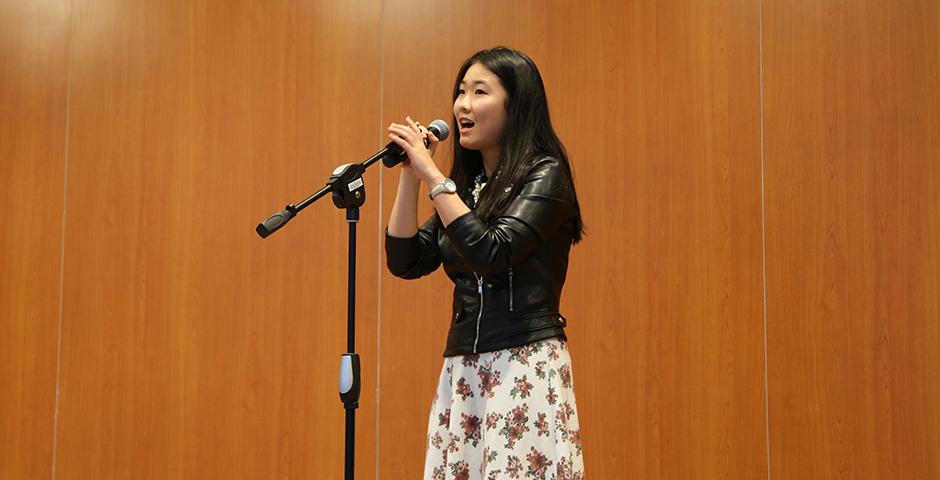 NYU Shanghai Youth League is organizing  its first ever singing competition. The preliminary auditions held on Nov. 9th to Nov. 13th, 2015. The final competition will take place on Nov. 18th, 2015. The top 10 singers in the finals will win the title of "Campus Singer of the Year”. (Photo by: Wenqian Hu)