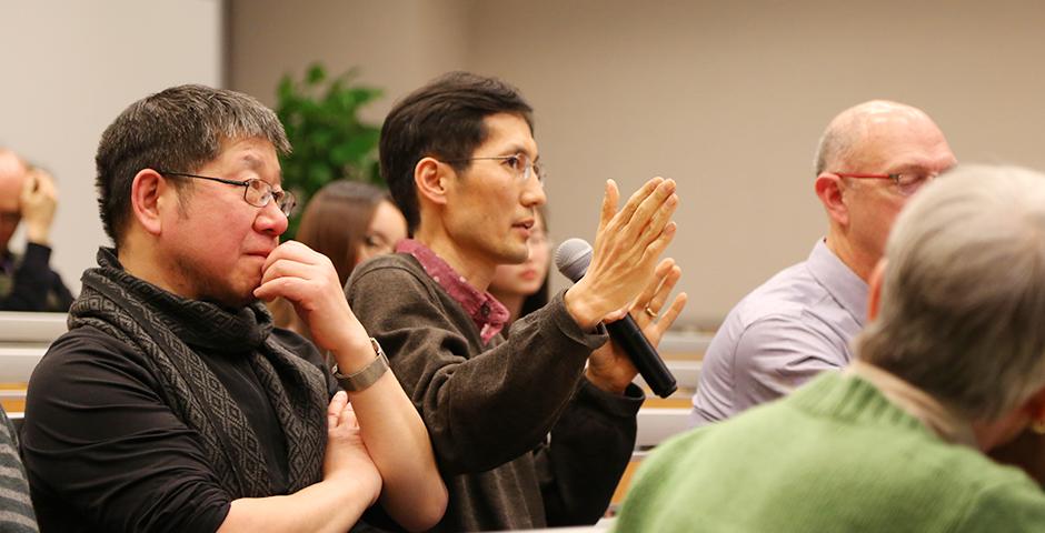 Professor Stephen Small discussed the molecular mechanisms in gene expression on February 17. (Photo by: Xinyi Xu)