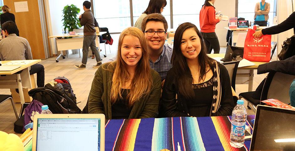 Students gathered in the 15th Floor Colloquium Room to learn about getting involved with NYU Shanghai's many clubs and student organizations. January 30, 2015. (Photo by Dylan J Crow)