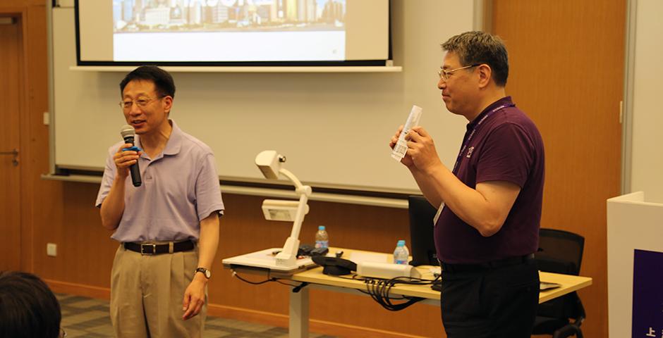 A delegation from the United Nations visited NYU Shanghai on July 18, 2015. (Photo by Fred Wu)