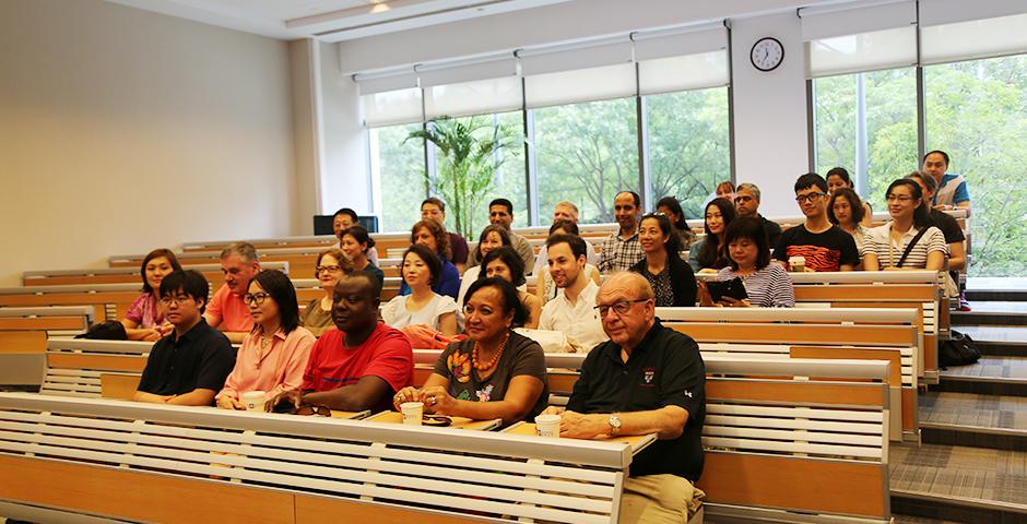 A delegation from the United Nations visited NYU Shanghai on July 18, 2015. (Photo by Fred Wu)