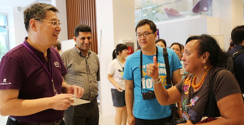 A delegation from the United Nations visited NYU Shanghai on July 18, 2015. (Photo by Fred Wu)