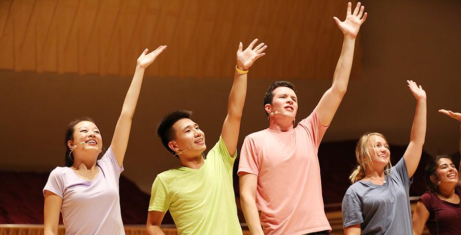 2015 NYU Shanghai Reality Show took place on September 11, 7:30pm, at Shanghai Symphony Hall. The Reality Show is an hour long musical performance created by members of the Class of 2018. (Photo by Dylan J Crow)