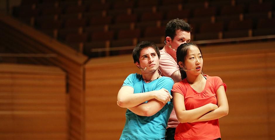 2015 NYU Shanghai Reality Show took place on September 11, 7:30pm, at Shanghai Symphony Hall. The Reality Show is an hour long musical performance created by members of the Class of 2018. (Photo by Dylan J Crow)