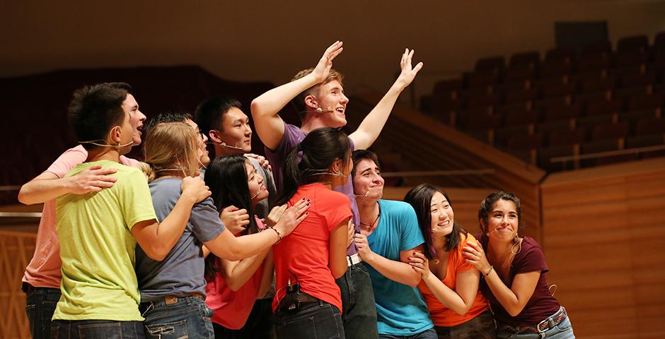 2015 NYU Shanghai Reality Show took place on September 11, 7:30pm, at Shanghai Symphony Hall. The Reality Show is an hour long musical performance created by members of the Class of 2018. (Photo by Dylan J Crow)