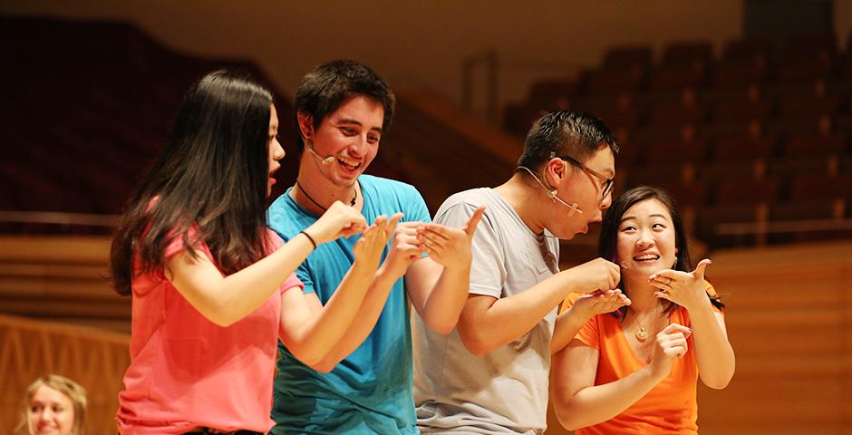 2015 NYU Shanghai Reality Show took place on September 11, 7:30pm, at Shanghai Symphony Hall. The Reality Show is an hour long musical performance created by members of the Class of 2018. (Photo by Dylan J Crow)