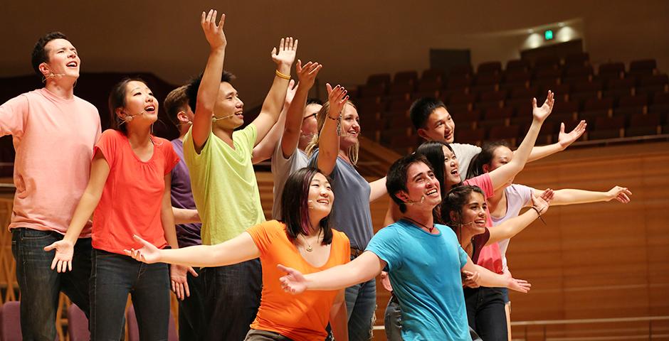 2015 NYU Shanghai Reality Show took place on September 11, 7:30pm, at Shanghai Symphony Hall. The Reality Show is an hour long musical performance created by members of the Class of 2018. (Photo by Dylan J Crow)