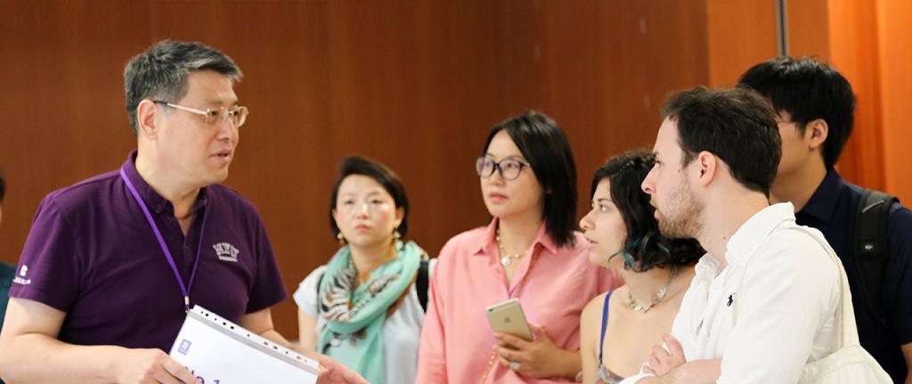 A delegation from the United Nations visited NYU Shanghai on July 18, 2015. (Photo by Jane Xu)