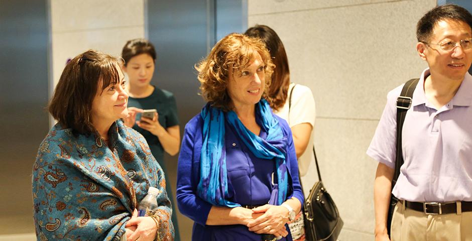 A delegation from the United Nations visited NYU Shanghai on July 18, 2015. (Photo by Jane Xu)