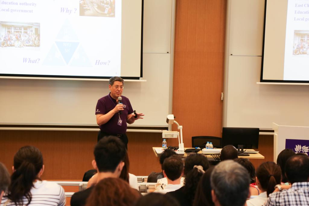 A delegation from the United Nations visited NYU Shanghai on July 18, 2015. (Photo by Jane Xu)