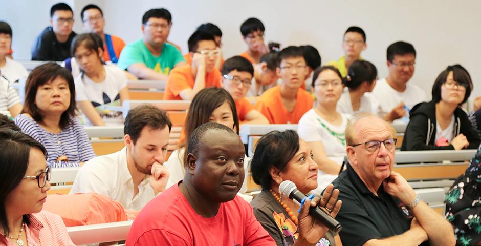 A delegation from the United Nations visited NYU Shanghai on July 18, 2015. (Photo by Jane Xu)