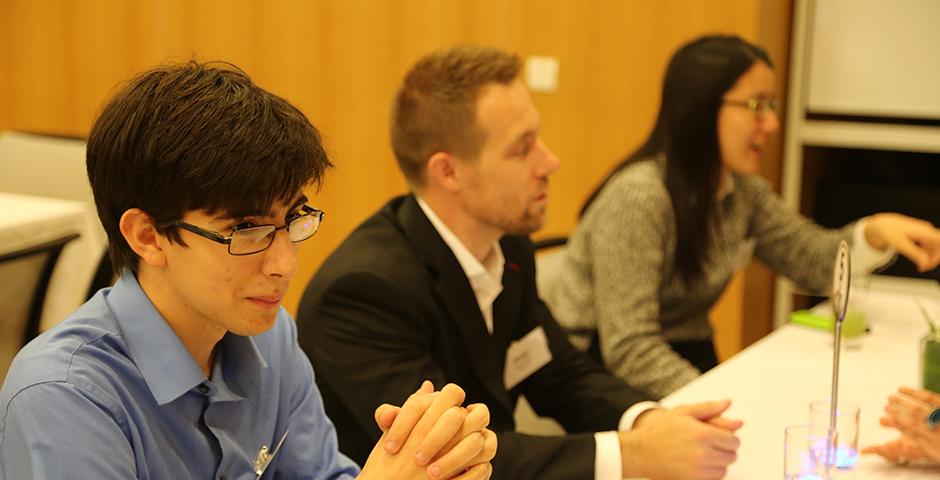 The NYU Global Alumni Programs and NYU Shanghai’s Career Development Center held a launch dinner for the second year of the NYU Alumni Executive Mentor Program on November 12, 2015. (Photo by: Shikhar Sakhuja)