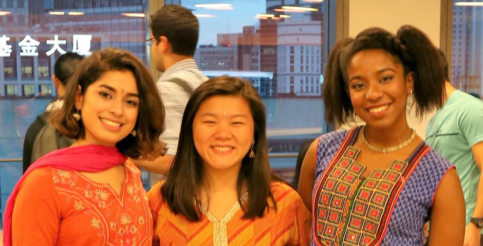 Diwali celebrations at NYU Shanghai on November 1 included henna painting, sharing sweets and the exchange of wishes for the glow of joy. (Photo by: Nacole Abram)