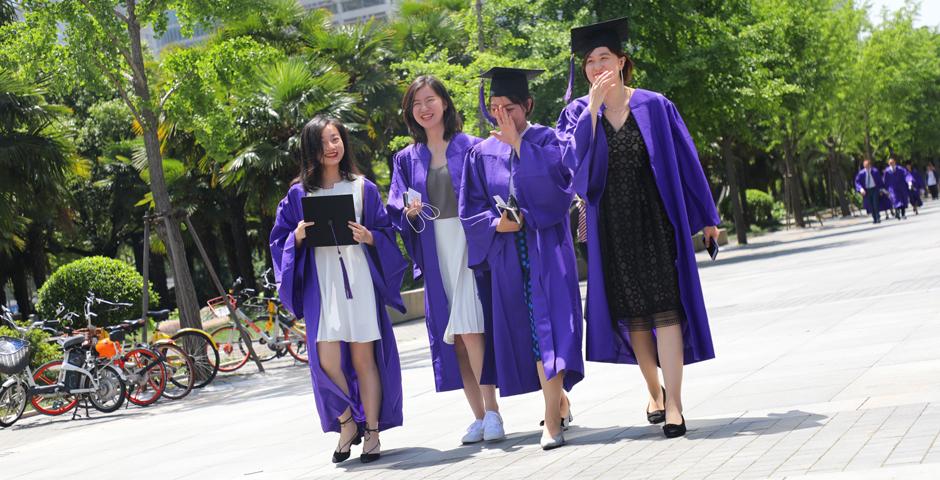 NYU Shanghai's Class of 2018 were honored at a commencement ceremony held at the Shanghai Oriental Arts Center. （Photo by: NYU Shanghai）