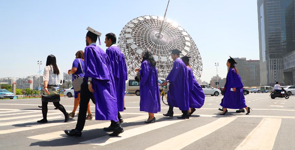 NYU Shanghai's Class of 2018 were honored at a commencement ceremony held at the Shanghai Oriental Arts Center. （Photo by: NYU Shanghai）