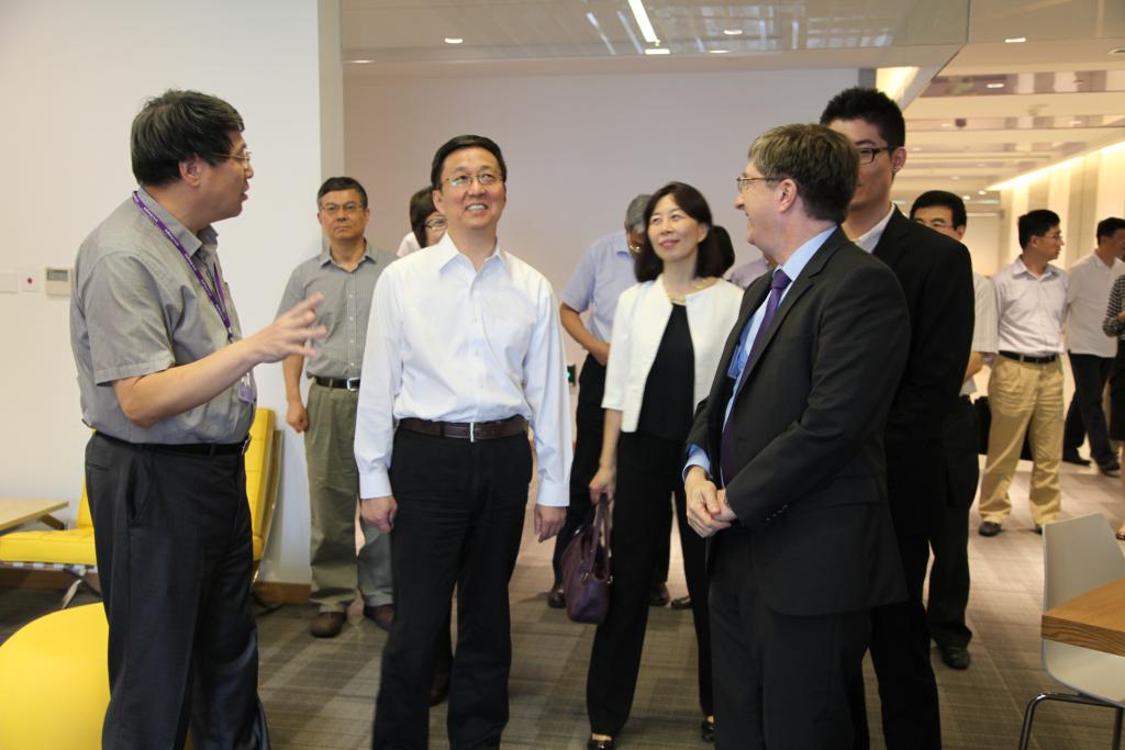 Han Zheng (韩正), Party Chief of Shanghai, Visited NYU Shanghai on September 1, 2014