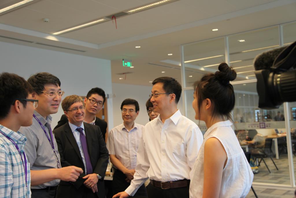 Han Zheng (韩正), Party Chief of Shanghai, Visited NYU Shanghai on September 1, 2014