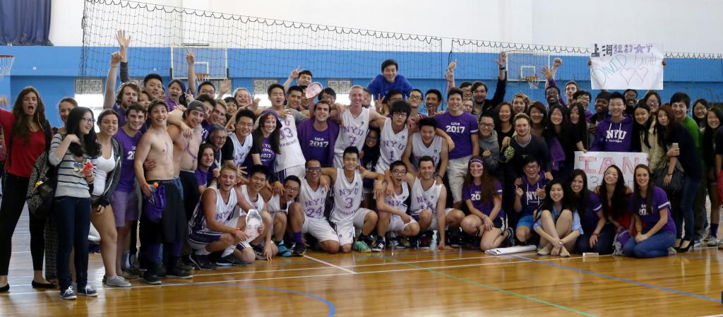 Men's Basketball Team Wins Home Game, April 16, 2014. (Photo by Nicole Chan)