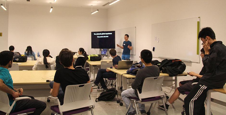 NYU Shanghai students participate in HackNYU, a global EdTech hackathon that spans NYU's many global sites. April 10-12, 2015. (Photo by Yi Zhao)