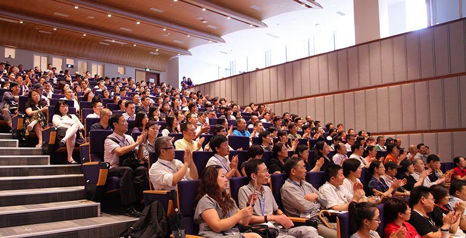 上海纽约大学2015年新生家长见面会于8月22日上午举行。（摄影：吴一斐）