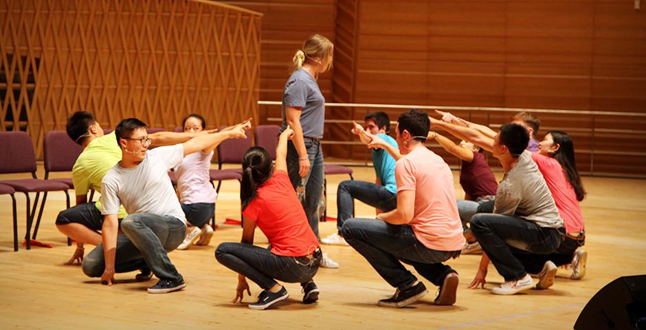 2015 NYU Shanghai Reality Show took place on September 11, 7:30pm, at Shanghai Symphony Hall. The Reality Show is an hour long musical performance created by members of the Class of 2018. (Photo by Ewa Oberska)