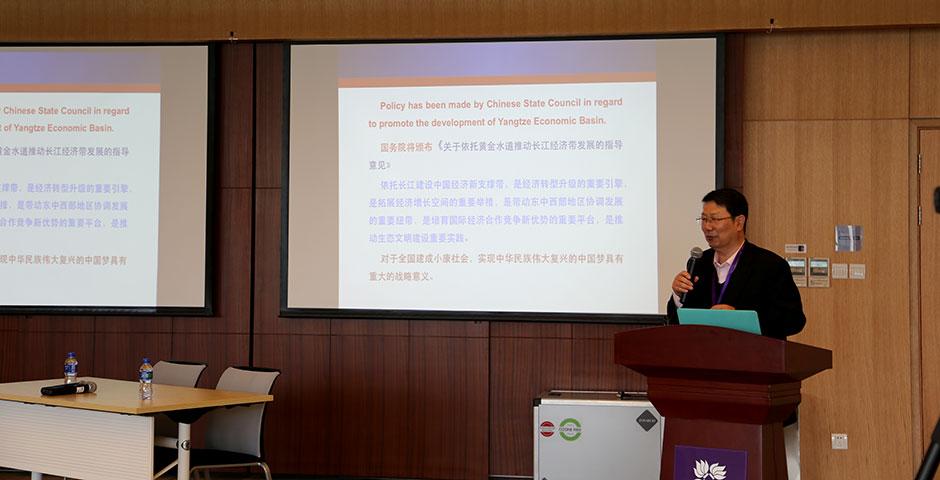 NYU Shanghai and WWF China host the first-ever Yangtze River Economic Belt (YREB) water stewardship forum. May 16, 2015. (Photo by Tiange Ye, Mutong Tian, & Yuze Jiang)