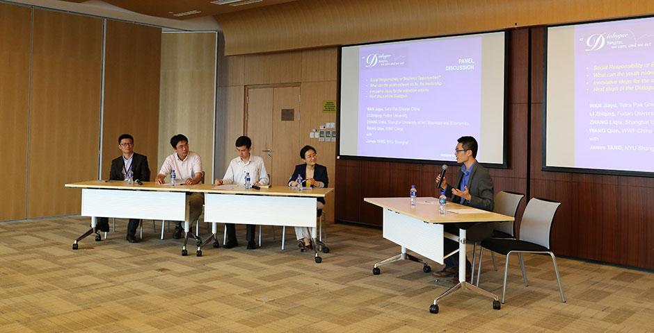 NYU Shanghai and WWF China host the first-ever Yangtze River Economic Belt (YREB) water stewardship forum. May 16, 2015. (Photo by Tiange Ye, Mutong Tian, & Yuze Jiang)