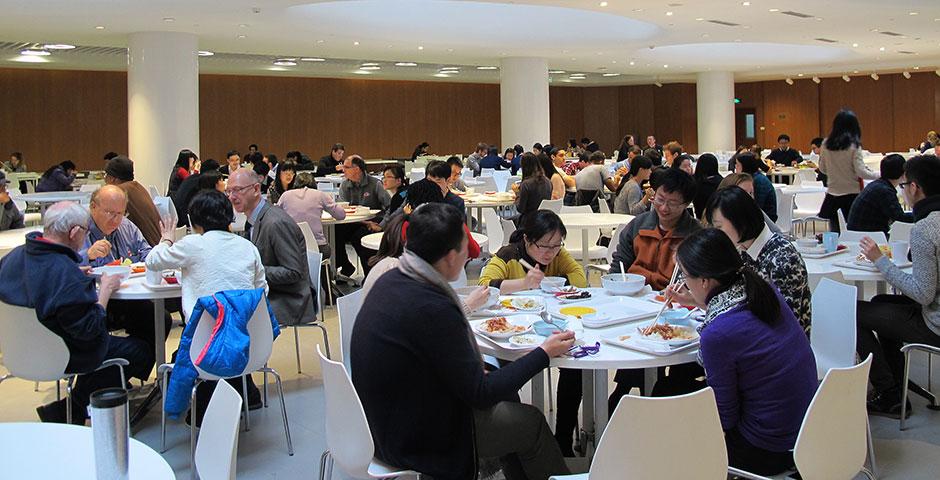 NYU Shanghai's cafeteria now offers a healthier, more diverse range of food options for students, faculty, and staff. Spring 2015.