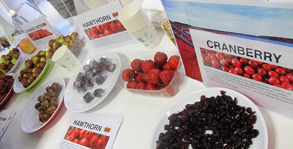 Chinese Fruit Tasting, an opportunity to learn about their nature and function in Chinese medicine on November 2nd, 2015. (Photo by NYU Shanghai)