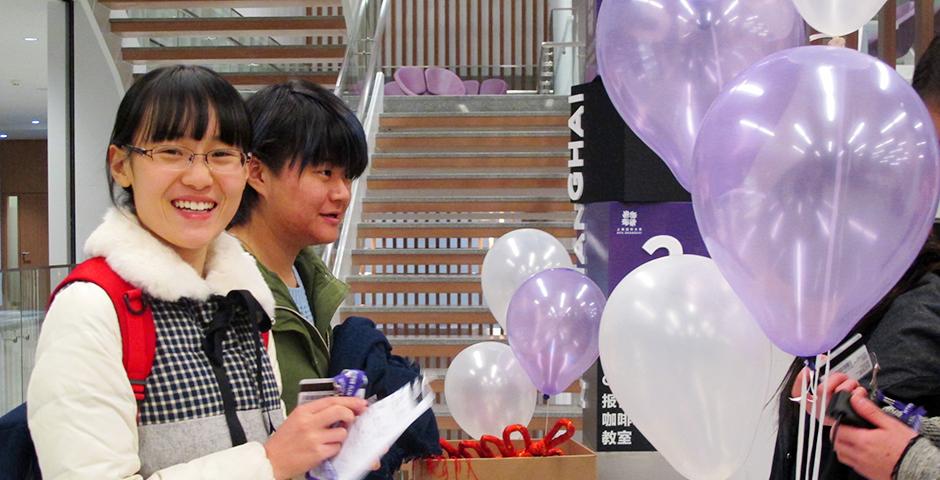 上海纽约大学学生寒假欢迎会。（摄影: NYU Shanghai）