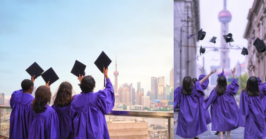 “I hope that my photos can inspire other NYU Shanghai students. During this difficult time, taking the graduation photos was about showing our strength, that we are together even though we are not all physically together--our feelings and our strength unite us.”