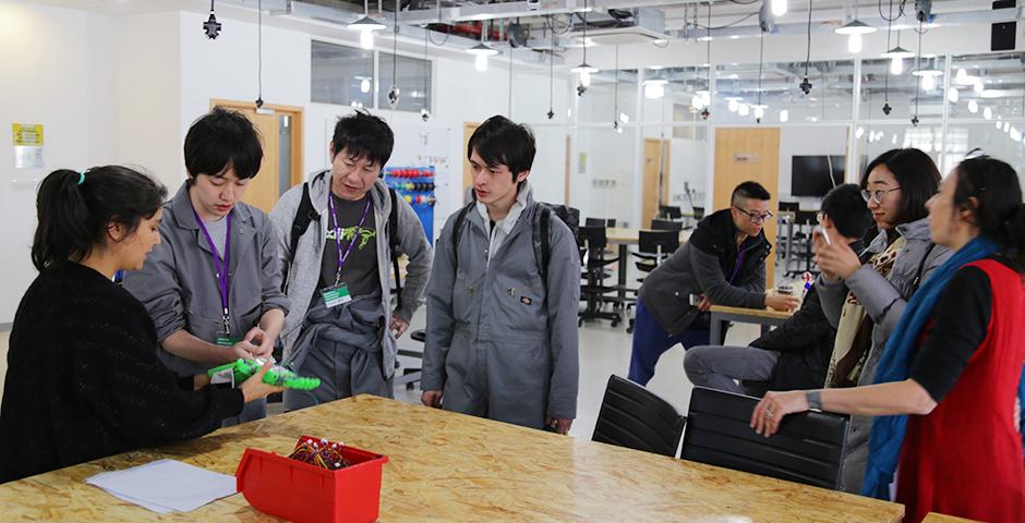 The Assistive Technology Workshop, held March 12 and 13, highlighted devices that can provide those with special needs additional convenience for a variety of tasks and featured a number of industry specialists, as well as the greater NYU Shanghai community. (Photo by: NYU Shanghai)