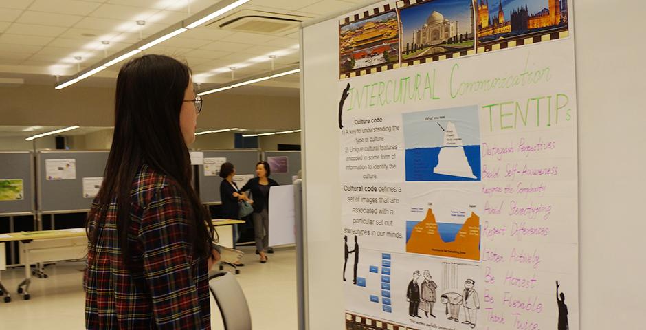 The English for Academic Purposes program presented an end-of-semester show that featured themes including intercultural communication and narratives of science. (Photos by: NYU Shanghai)