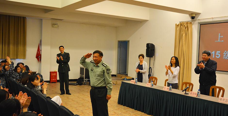 Over 150 Chinese freshmen, a handful of sophomores and one volunteer foreign student participated in compulsory military training for 10 days at a drill camp west of Shanghai. (Photos by: NYU Shanghai)