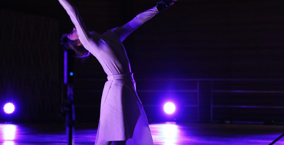 The event was held at the Shanghai Symphony Hall and combined live performance, music and graphics. (Photo by: NYU Shanghai)