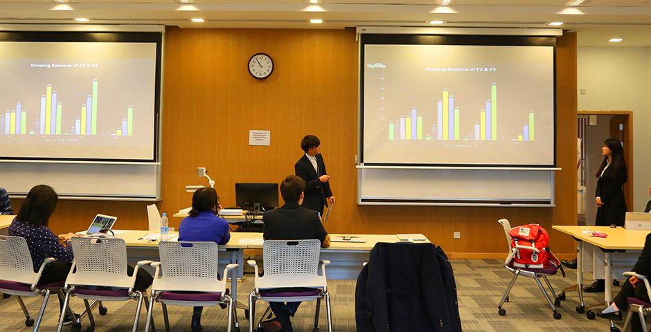 More than 140 students from universities all over Shanghai participated in the student-run 2016 Sand Table business competition on the weekends of March 5 and March 12. (Photo by: NYU Shanghai)