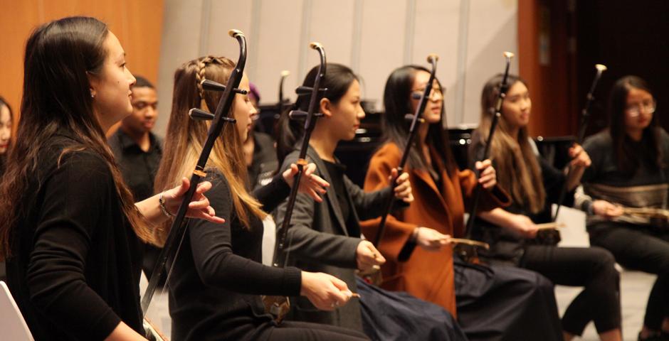 Enjoy fragments from the End of Year Music Concert with NYU Shanghai Chorale, Instrumental Chamber Ensemble, Erhu Class, Bamboo Flute Class and Private Voice Classes. (Photo by: NYU Shanghai)